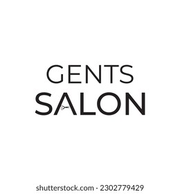 gents salon logo, Logo for a barbershop hair salon with barber scissors, hair salon logo, hair salon logo, 