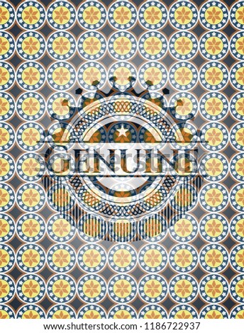 Genuine arabic style emblem. Arabesque decoration.