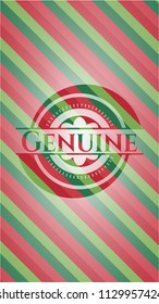 Genuine christmas emblem.
