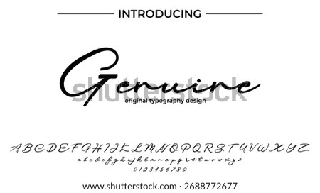 Genuine - Elegant Script Font for Smooth Handwritten Design and Creative Typography