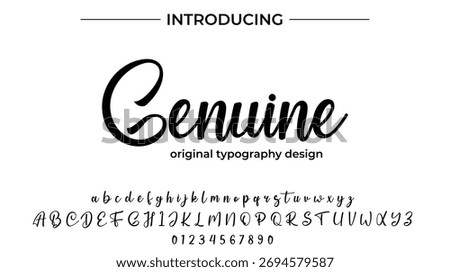 Genuine - Elegant Script Font for Smooth Handwritten Design and Creative Typography