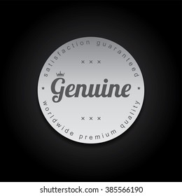 genuine glossy badge label theme