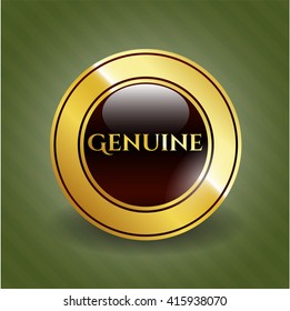 Genuine gold emblem