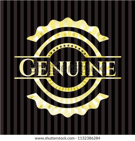 Genuine gold emblem