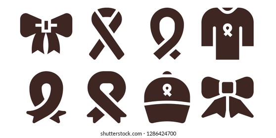  genuine icon set. 8 filled genuine icons. Simple modern icons about  - Ribbon