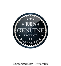 Genuine Labels Simple Clear Glossy Stock Vector (Royalty Free ...