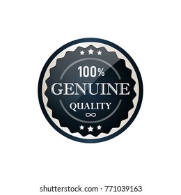 genuine labels simple and clear with glossy