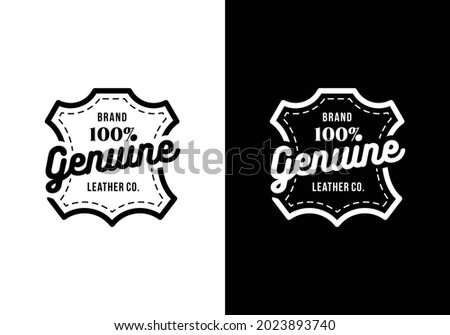 Genuine leather brand design template inspiration