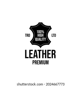 genuine leather craft logo icon design vector illustration