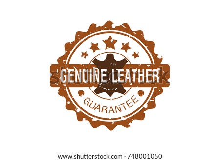 Genuine leather guarantee logo vector