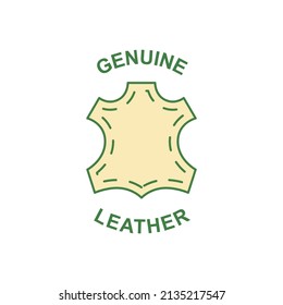 Genuine Leather Icon Color Icon Isolated Stock Vector (Royalty Free ...
