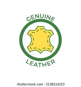 Genuine Leather Icon Color Icon Isolated Stock Vector (Royalty Free ...