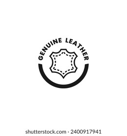 Genuine Leather icon or genuine leather label vector isolated. Best Genuine Leather icon for apps, websites, print design, element design, and more.