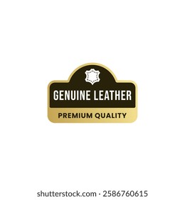 Genuine Leather label vector isolated EPS. Best Genuine Leather logo for product packaging, websites, print design, element design, and more about Genuine Leather cloth.