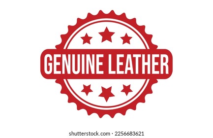 Genuine Leather Rubber Stamp Seal Vector