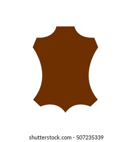 Genuine leather vector label. Original leather sign (symbol, icon, emblem)