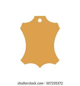 Genuine leather vector label. Original leather sign (symbol, icon, emblem)