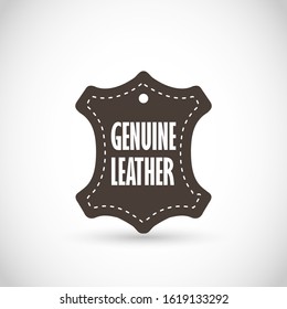 Genuine Leather Vector Sign Icon