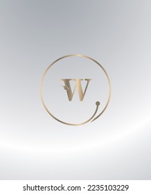 Una plantilla de logotipo del vector W de letra impresionante con estilo vintage genuino y moderno