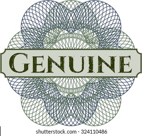 Genuine money style rosette