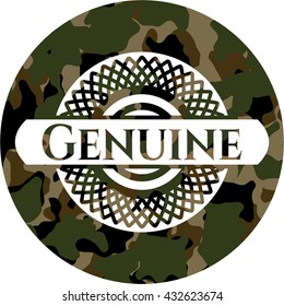 Genuine on camo pattern