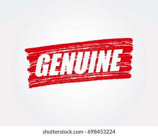 Genuine. pen marker. red brush paint