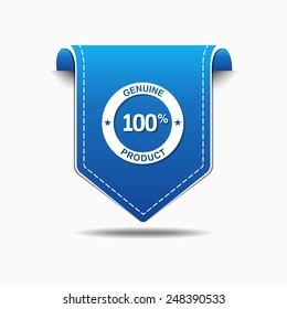 Genuine Product Blue Vector Icon Design