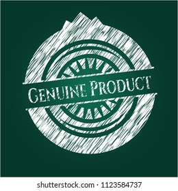 Genuine Product with chalkboard texture