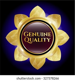 Genuine Product gold badge or emblem