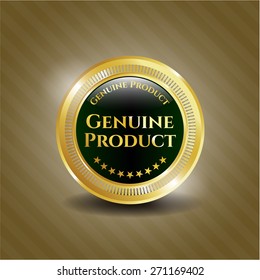 Genuine product gold emblem