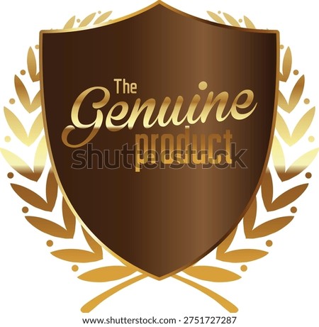 The genuine product logo with a shield and laurel wreath