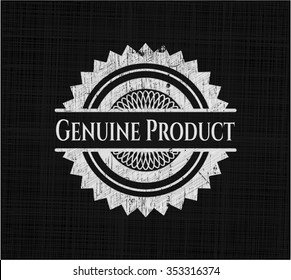 Genuine Product on blackboard