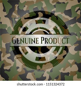 Genuine Product on camouflaged pattern