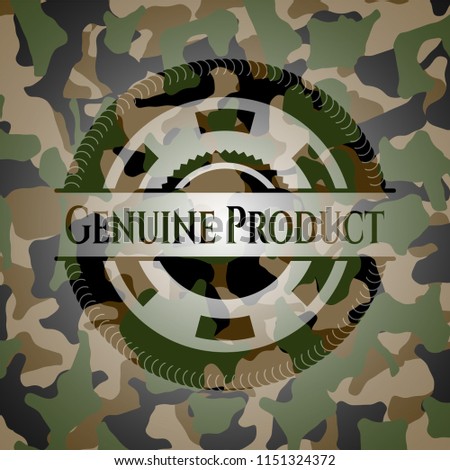 Genuine Product on camouflaged pattern
