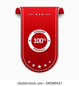 Genuine Product Red Vector Icon Design