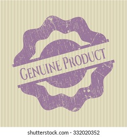 Genuine Product rubber stamp with grunge texture