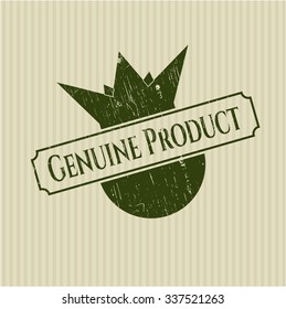 Genuine Product rubber texture