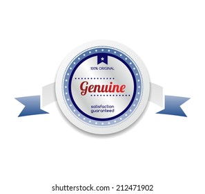 genuine product sale and quality label sticker