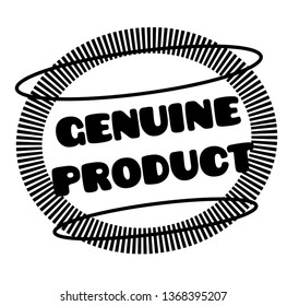 GENUINE PRODUCT stamp on white