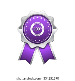 Genuine Product Violet Vector Icon Design