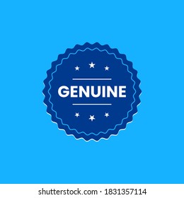 Genuine Products Items Shopping Authentic Business Badge Icon Label Vector - Shutterstock ID 1831357114