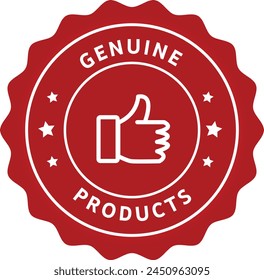 Genuine Products sign, Genuine product badge, Golden Premium Seal, Genuine stamp label, Original Products label