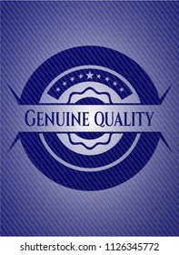 Genuine Quality denim background