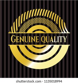 Genuine Quality gold emblem or badge