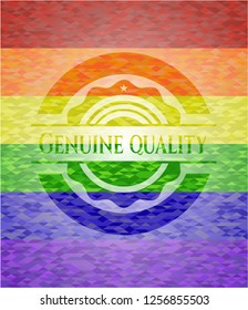Genuine Quality lgbt colors emblem 
