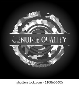  Genuine Quality on grey camo texture