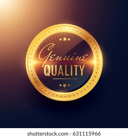 Genuine Quality Premium Gold Label And Badge Design