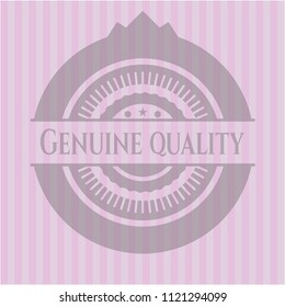Genuine Quality retro style pink emblem