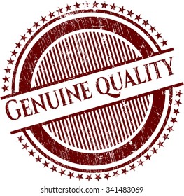 Genuine Quality Rubber Stamp With Grunge Texture