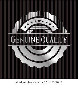 Genuine Quality silver badge or emblem